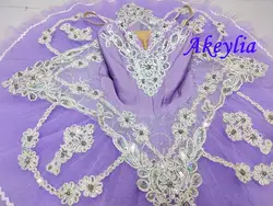 Lilac Nutcracker Ballet Tutu Pink Pro-Professional Performance TUTU girl purple Costume Platter Pancake Ballet Tutu dress stage