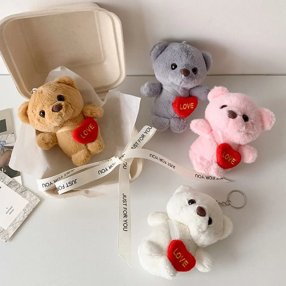 

Модный рюкзак с сердечком и медведем, плюшевые игрушки, милая сумка с героями мультфильмов, декоративные подвески, плюшевые игрушки, украшения