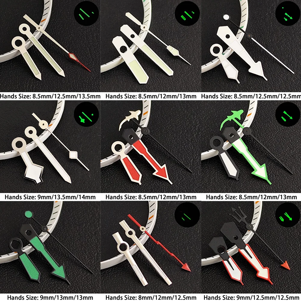 NH35 Pointer Green Luminous Watch Hand Accessories Hands For NH35/NH36/4R/7S Movement Watch Accessories Parts For Wristwatches