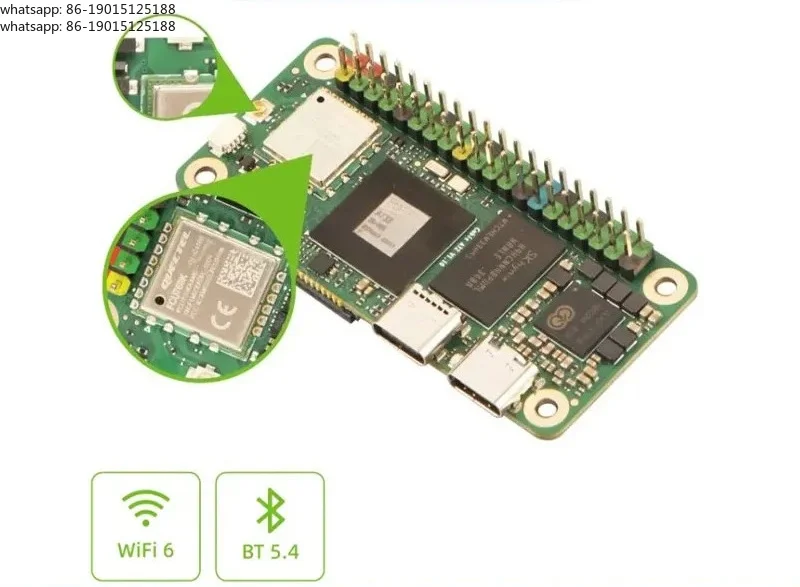 The A7Z integrates the A733 octacore chip in a small SBC, with 16GB RAM, Wi Fi 6, and Pi Zero compatibility