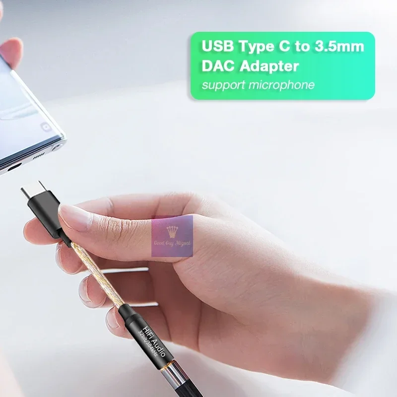 LOCONAQ CX31993 HiFi USB DAC Type C To 3.5mm Headphone Amplifier Audio Decoder IEM AMP Mobile Phone Adapter