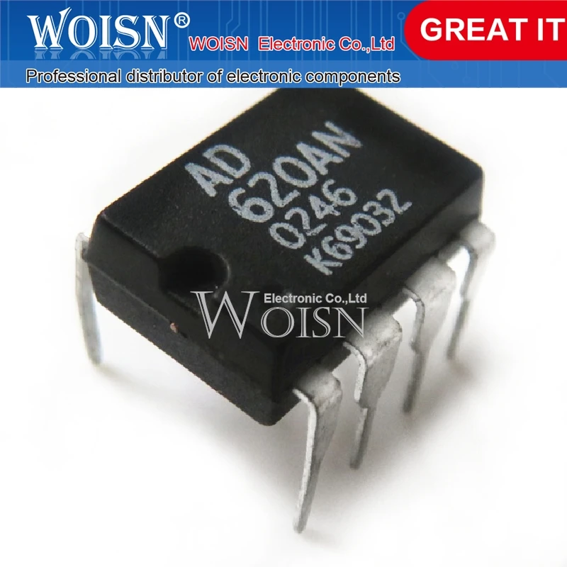 10PCS AD620ANZ AD620AN AD620 DIP-8