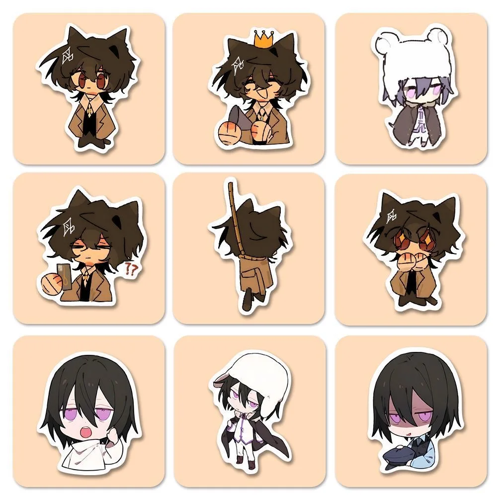128 Q-version Cosplay Cute and Cute Wenhao Inuyo Stickers Nakajima Atsushi Anime Notebook Decoration