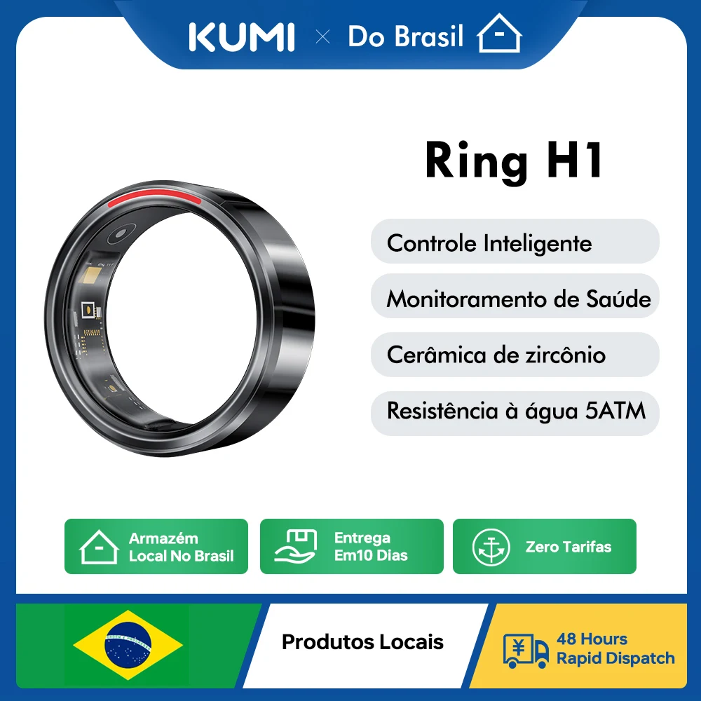 Smart Ring H1 Resistente 5 ATM Impermeabile, Funzionalità di controllo remoto e Design ceramico elegante