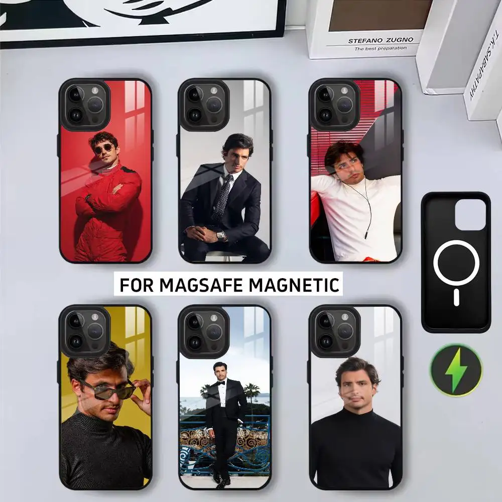 

Handsome man C-Carlos S-Sainz Phone Case For iPhone17,16,15,14,13,12,11 Plus,Pro Magnetic For Magsafe Wireless Charging