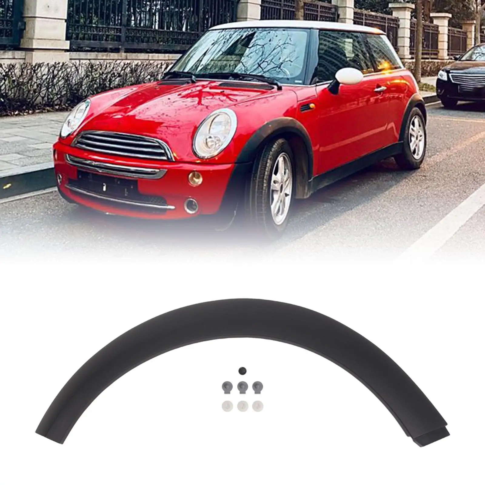 Wheel Arch Cover Trim Wheel Eyebrow Protector 51131505869 Black Easy Installation Mud Flaps Side Mudguard for Conv. R52