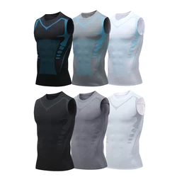 Mans Compression Tank Top Men Gym Shirt Sleeveless Quick Dry Sportswear Male Fitness Bodybuilding Vest Workout Muscle Top