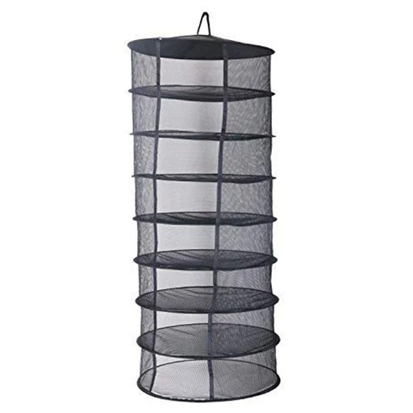 

2Ft 8 Layer Black Mesh Hanging Herb Drying Rack Dry Net