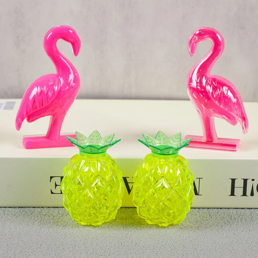 5Pcs Tropical Hawaii Theme Candy Box Aloha Luau Pineapple Flamingo Gift Boxes for Summer Beach Wedding Birthday Party Decoration