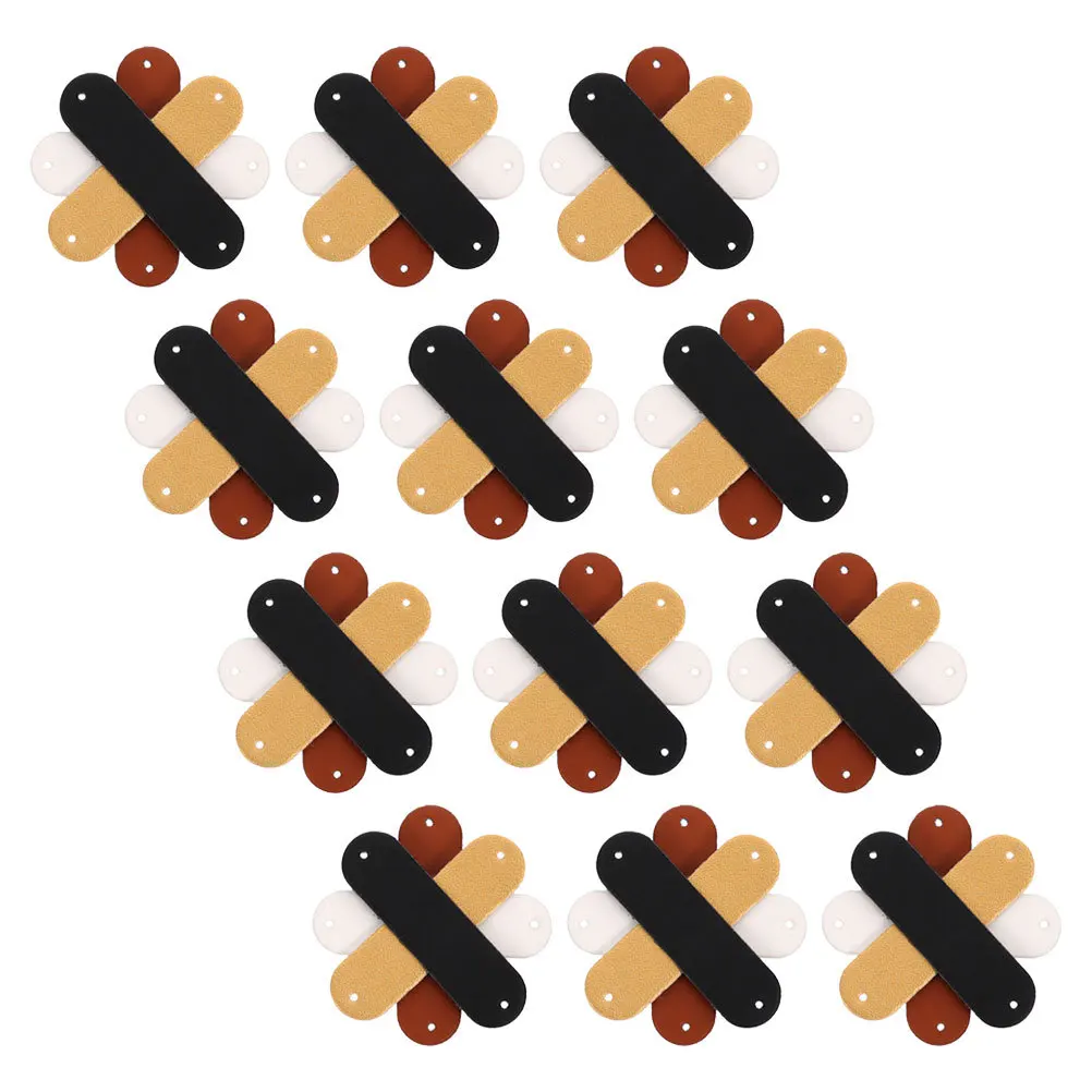 

120Pcs PU Handmade Blank Tags Crochet Labels for Sewing DIY Craft Clothing Bags Accessories Hand Made Tags Crochet