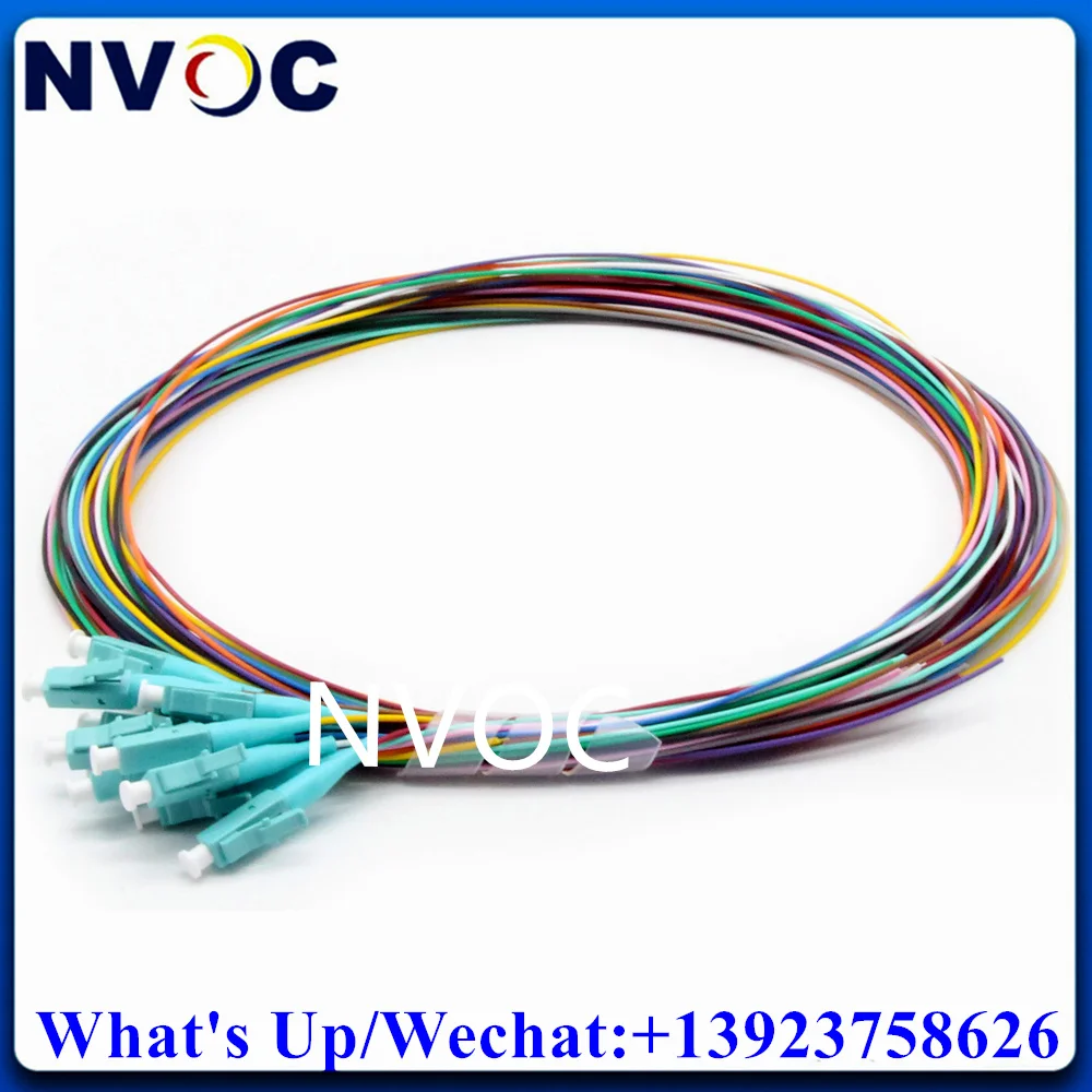 

5Set 12Colors LC 2M Pigtail,LCUPC LCAPC SM MM OM3 OM4 OM1 OM2 G657A1 0.9mm 2Mts Tight Buffer Colorful Pigtail Cable Connector