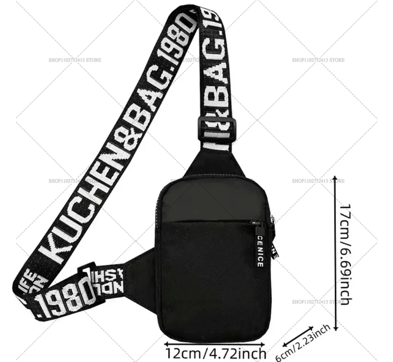 Cinco noites em freddys bolsa de ombro esportes casuais mini sacos de telefone fnaf dos desenhos animados anime figura impressa masculino crossbody pacote presente