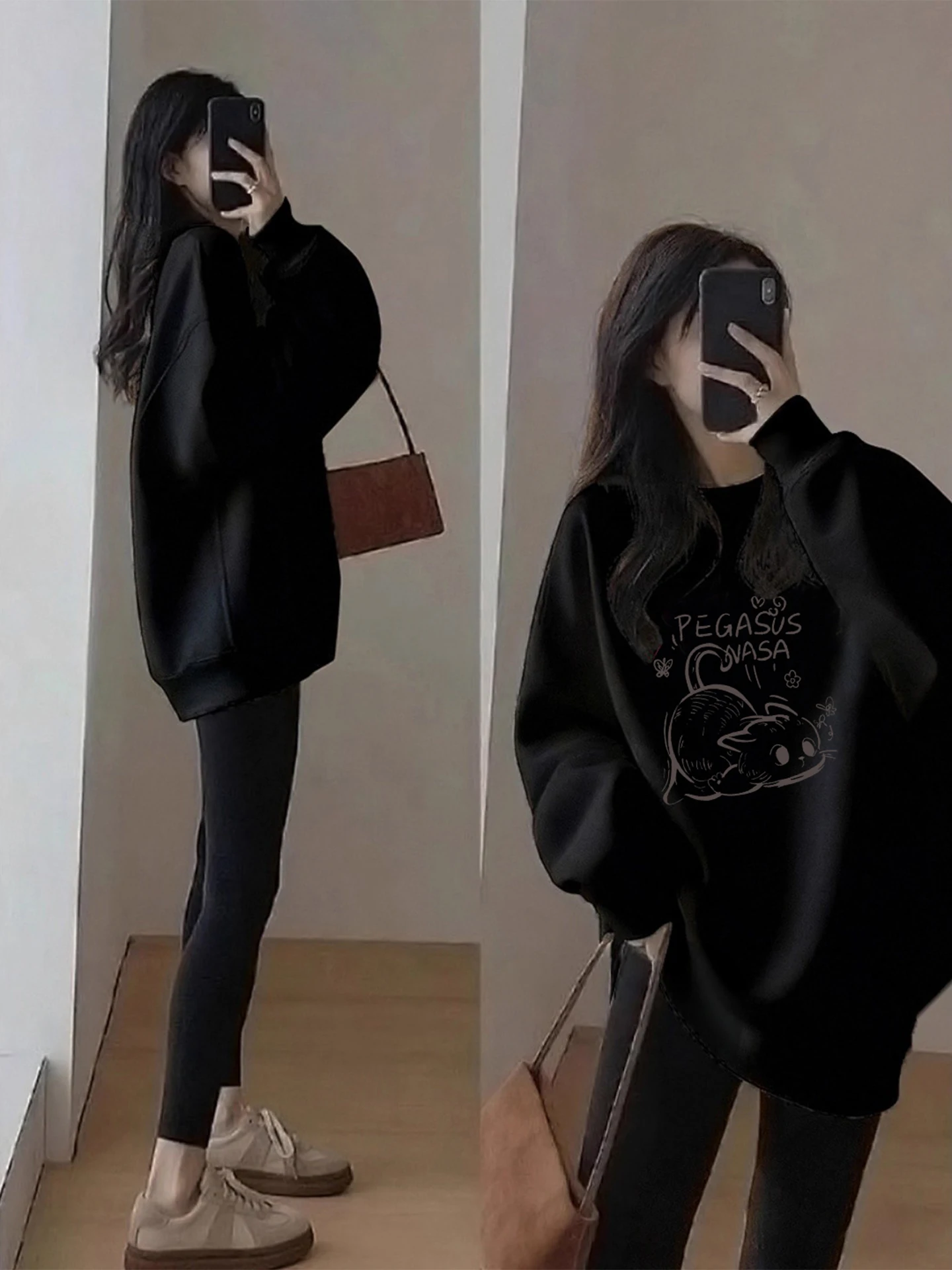 

Женская толстовка больших размеров с круглым вырезом, длинными рукавами, на флисовой подкладке, утепленная, осенне-зимняя, новая модель, повседневная, удобная, из хлопка.