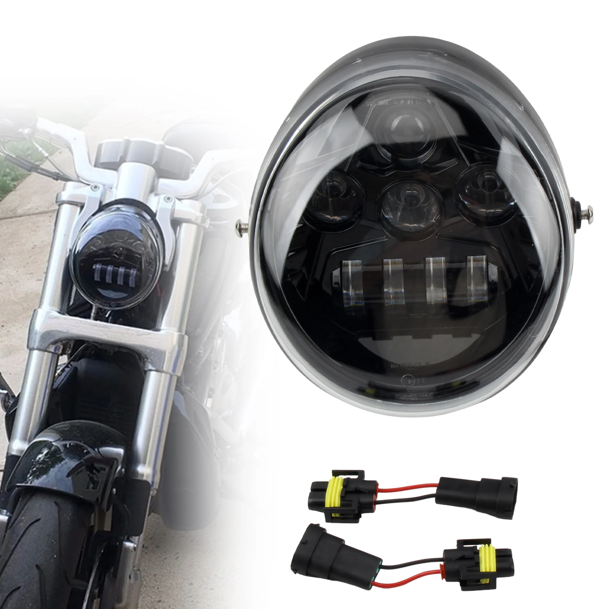 

Motorcycle LED Headlight Daytime running lights For Harley V Rod Muscle VRSCF VRSCR VRSC 2002-2017 Motor Accessories