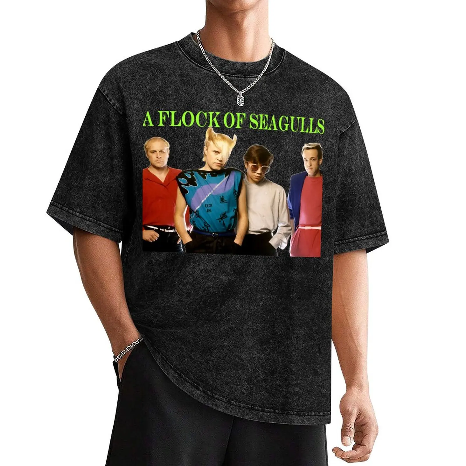 A Flock of Seagulls T-Shirt blue lock tees Blouse mens t shirts