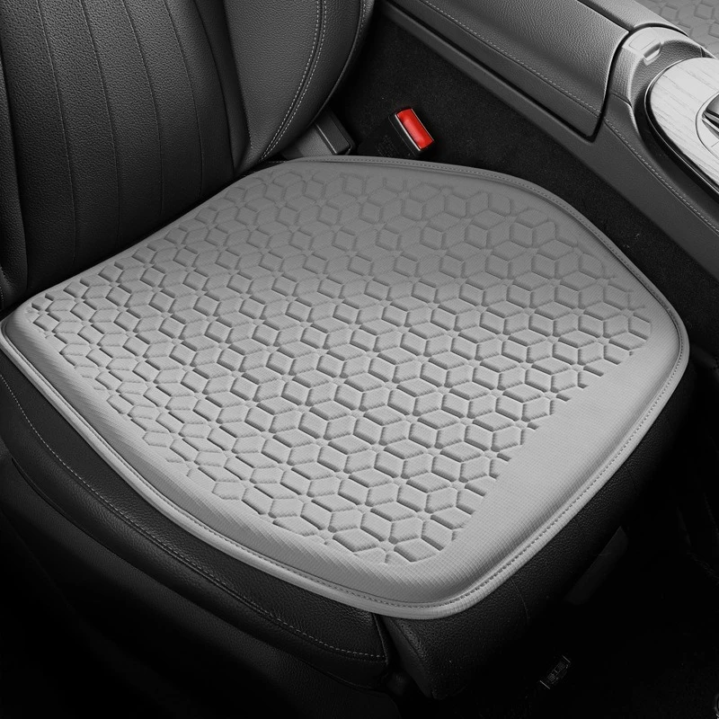 Grey Universal Cooling Gel Seat Cushion - TPR Breathable Honeycomb Pad for Car & Office Chair