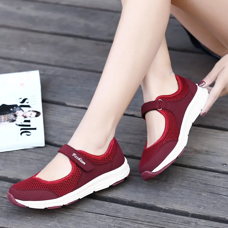 

Summer Fashion Women's Casual Mesh Shoes Breathable Lightweight Mesh women sneakers Vulcanized Shoes