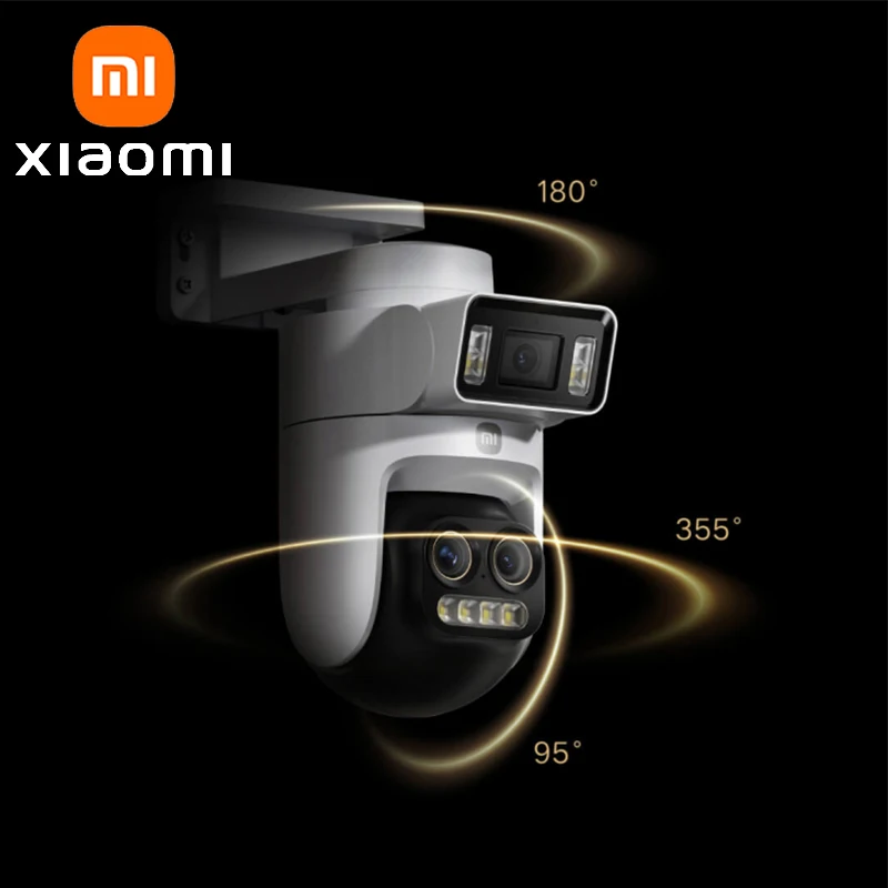 

XIAOMI новая умная уличная камера 4 Pro Triple Camera Zoom Edition, 360 ° 5MP 3K, 9-кратный гибридный зум, IP66, китайская версия с адаптером