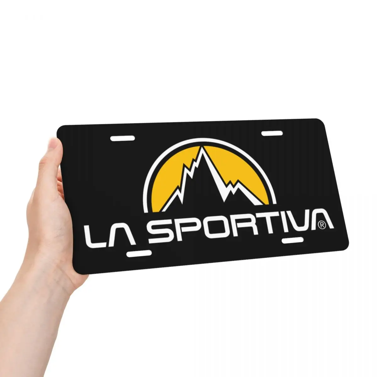 Customized La Sportiva Logo License Plate Novelty Decorative Car Front License Plate Aluminum Metal Sign Vanity Tag 6 X 12 Inch