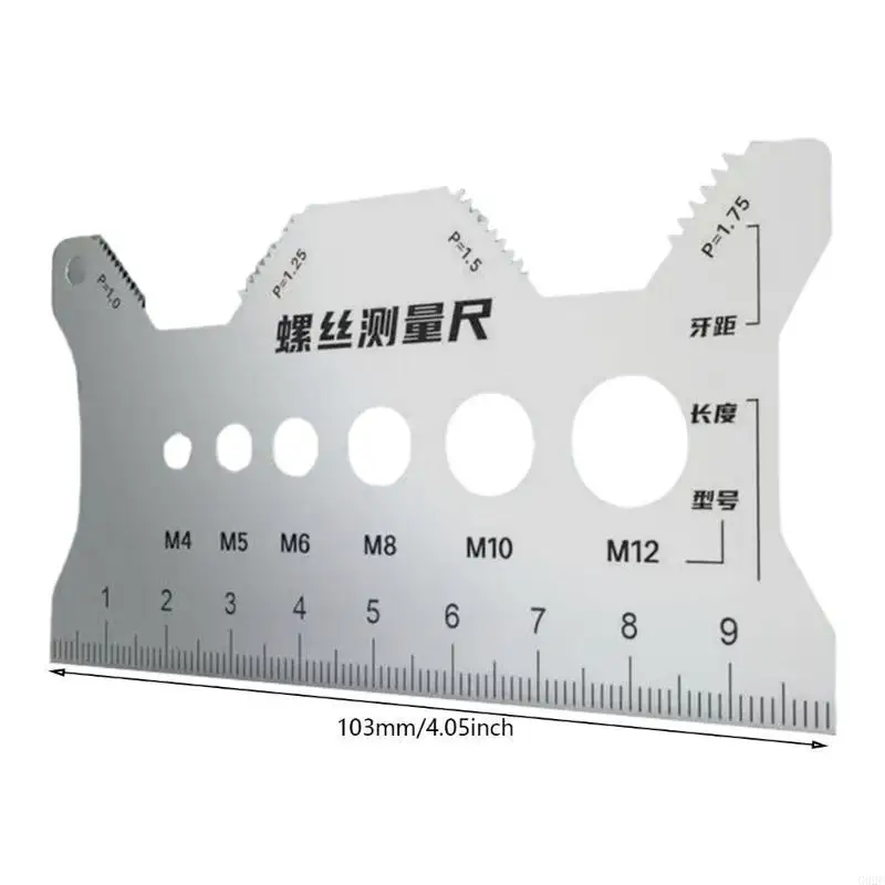 G92C Efficient Screw Measurement Device Clear Scale Screw Size Gauges for 4mm/5mm/6mm