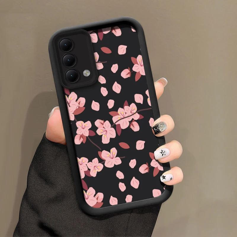 حافظة هاتف سميكة من السيليكون لهاتف انفينيكس تكنو كامون 40 برو 30 20 سبارك 20C 10 Pro 6 Go 2024 2023 2022 Pova 7 غطاء غير لامع على شكل زهرة