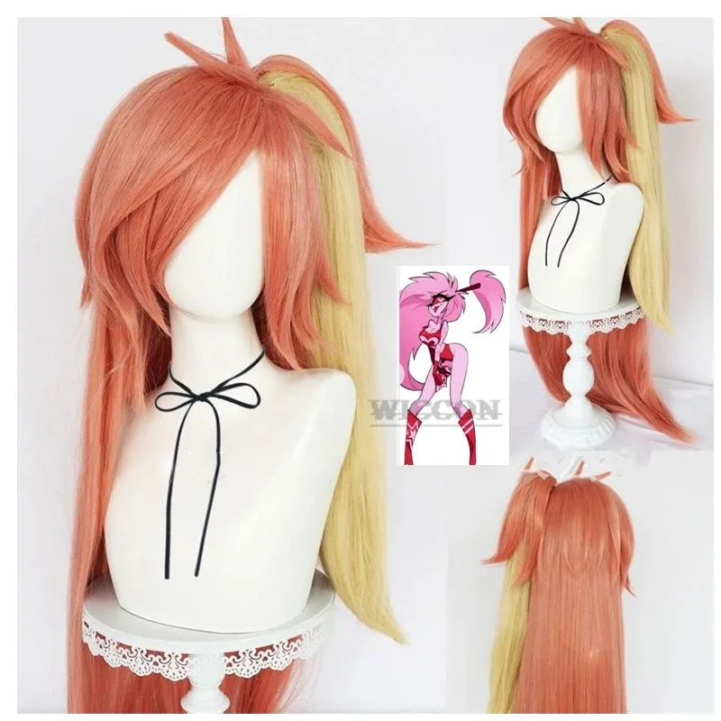 Hazzbin Charlie Momningstar Cosplay peluca Anime Hotel Cherri Bomb Cosplay peluca ALASTOR pelo Lucifer peluca Rutte polvo Ángel Halloween