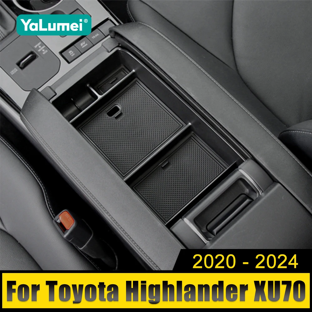 

Фотобокс для Toyota Highlander XU70 2020-2022 2023, центральная консоль, органайзер, лоток, аксессуары для чехла