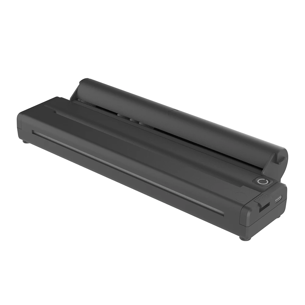 Stampante termica portatile A4 203 DPI Etichettatrice portatile Min compatibile con Bluetooth con carta da stampa per viaggi e lavori domestici