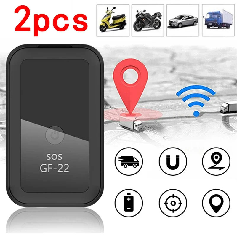 

2pcs GF-22 GPS Tracker Car Bike Bicycle Tracking Positioner Magnetic Vehicle Trackers Pets Children Real Time Anti-lost Locator