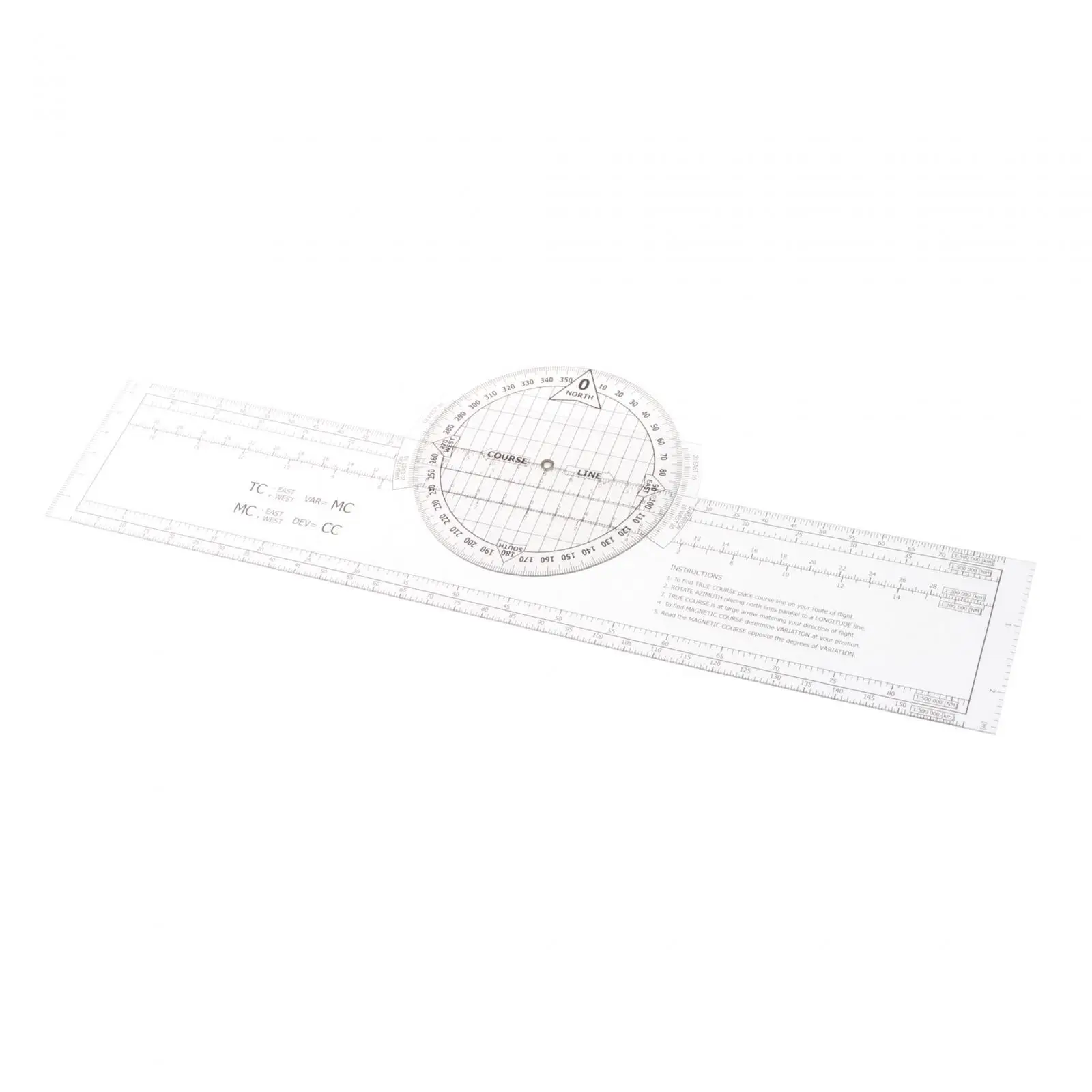 Professional Plastic Coordinate Grid Reader Ruler 34.5x11.5cm for Surveying Drafting and Topographical Scale Reading