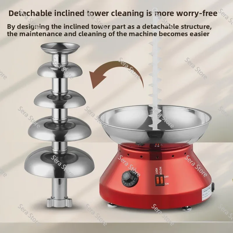 Commercial Chocolate Fountain - Faucet Style Machine for Buffets, Parties, and Events