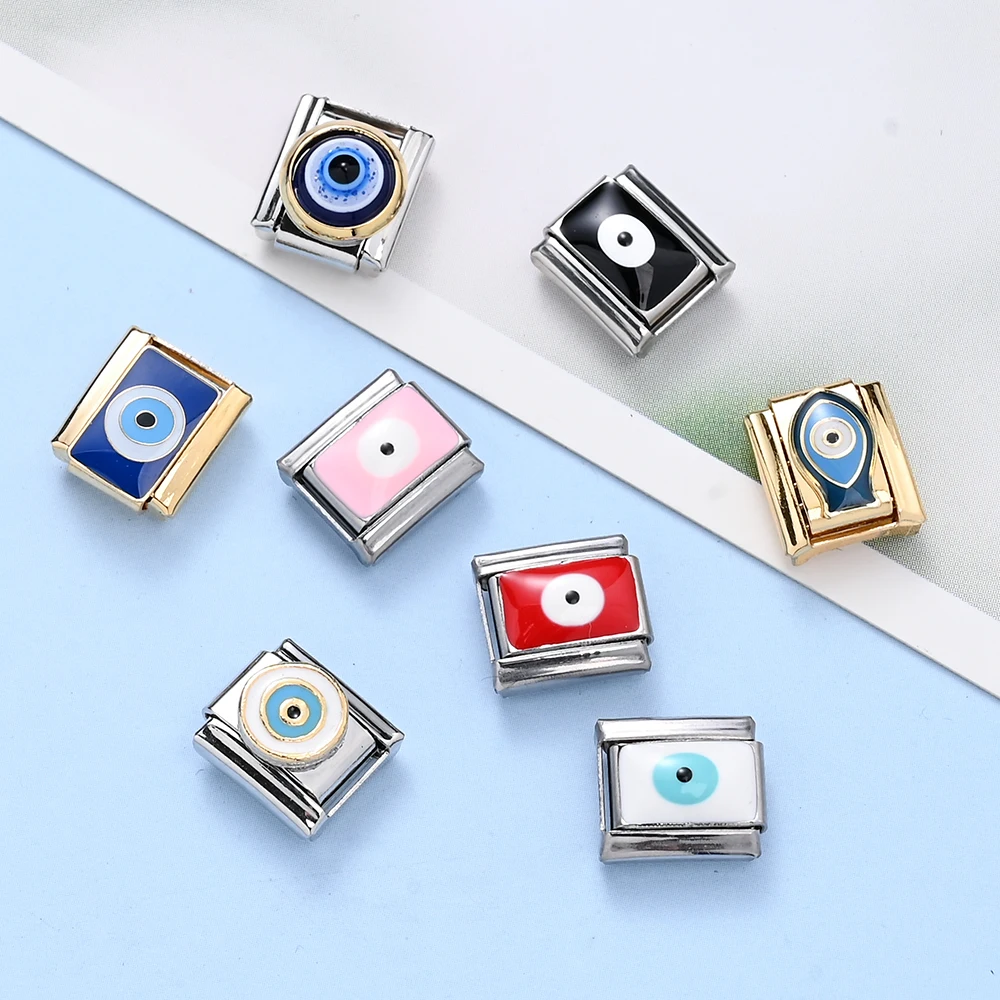 Evil Eye Stitching Bracelet Module for DIY Jewelry Making