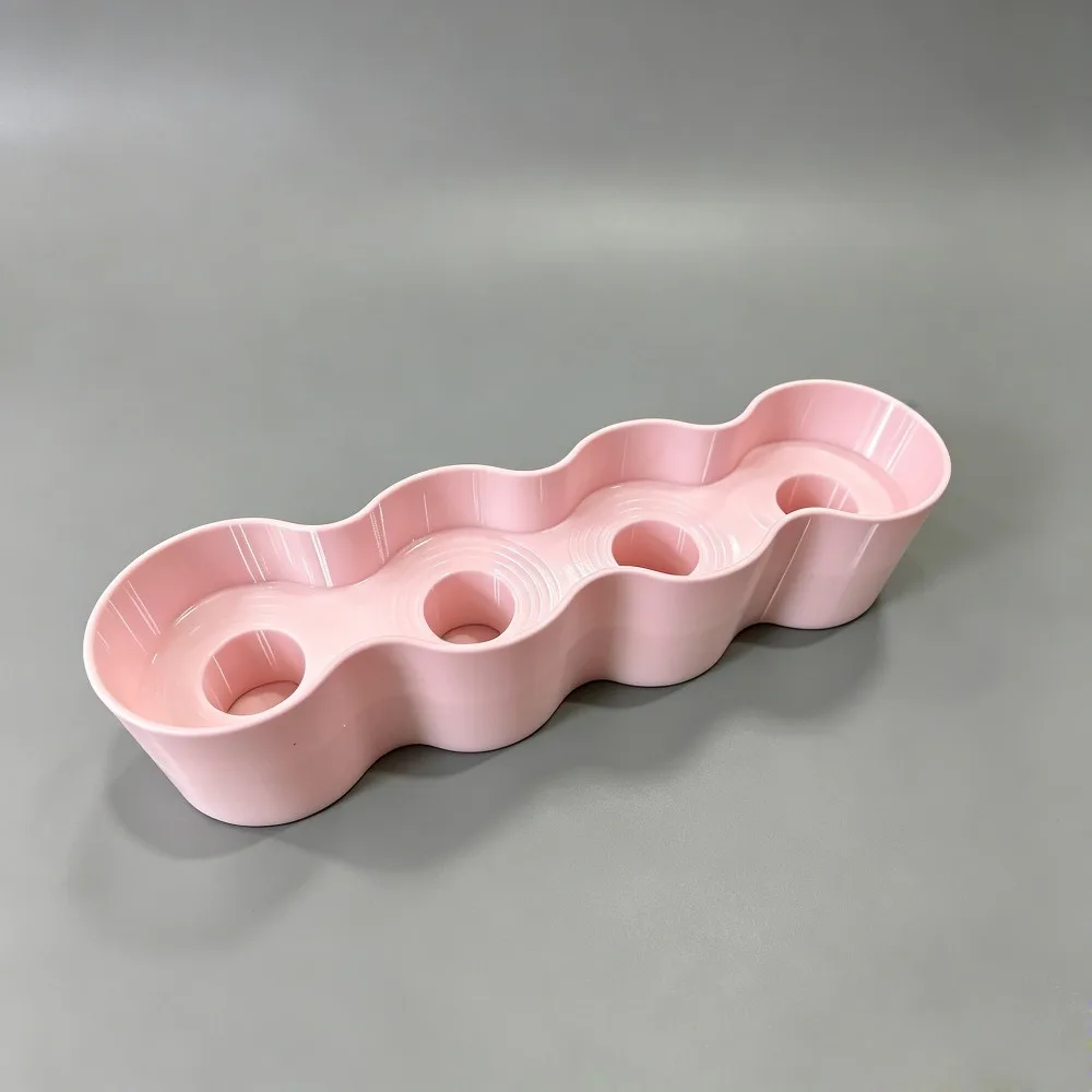 4 Slots Sauce Tube Storage Holder Wave Shaped Plastic Condiment Tube Rack Prevent Sauce Tipping 3D Printing