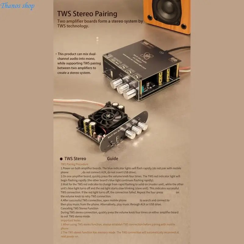 

600W Bluetooth-compatible Amplifier Board Mono Power Amplifier TPA3255 Replacement For Speaker Home Theater Accessories X37A