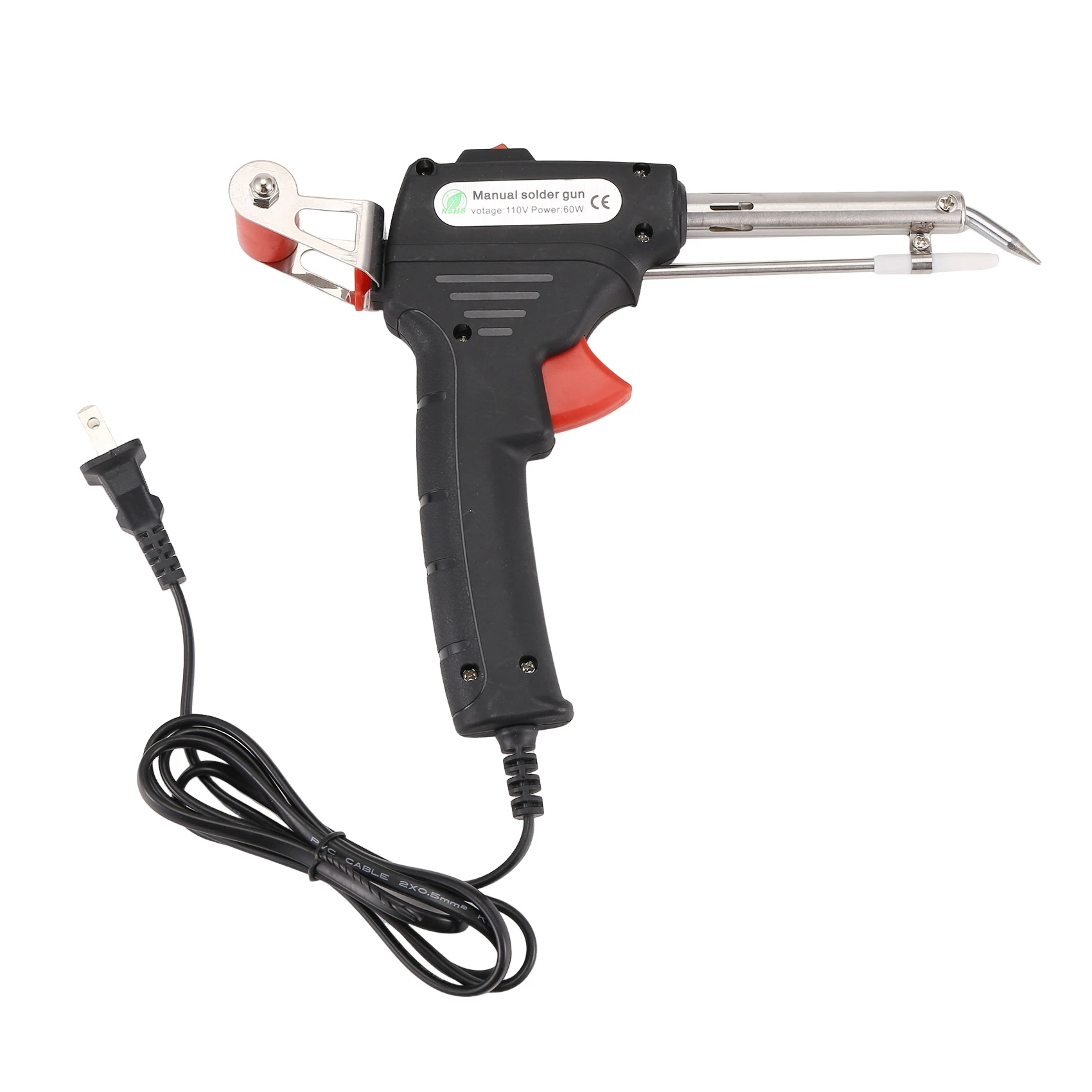 Soldering Iron 60W Eagle Beak Endothermic Handheld Tool Heated Household Repair Tool Manual Tin Dispensing US Plug