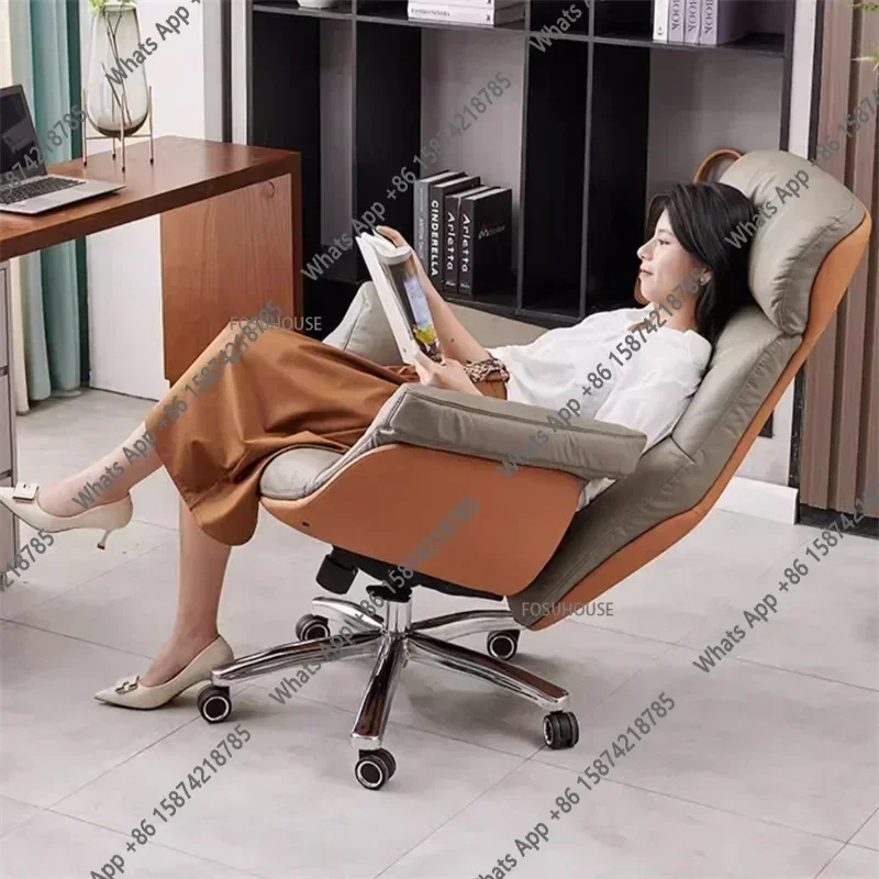 

Sv Sm Comfortable Ergonomic Office Chair Light Luxury Boss Executive Chair Home Study Gaming Chairs Reclining Sofa Computer Armc