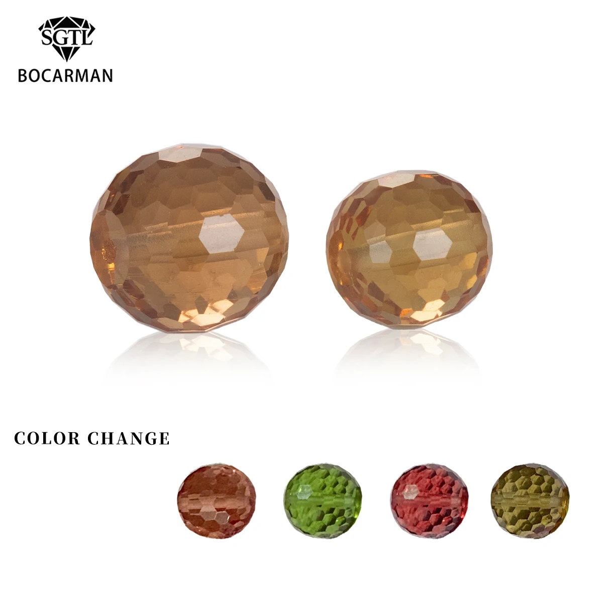 Bocarman 20Pcs-100pcs Synthetic Color Changing Sultanite Beads Lab Created Diaspore Loose Gemstone Diy Jewelry Making Wholesale