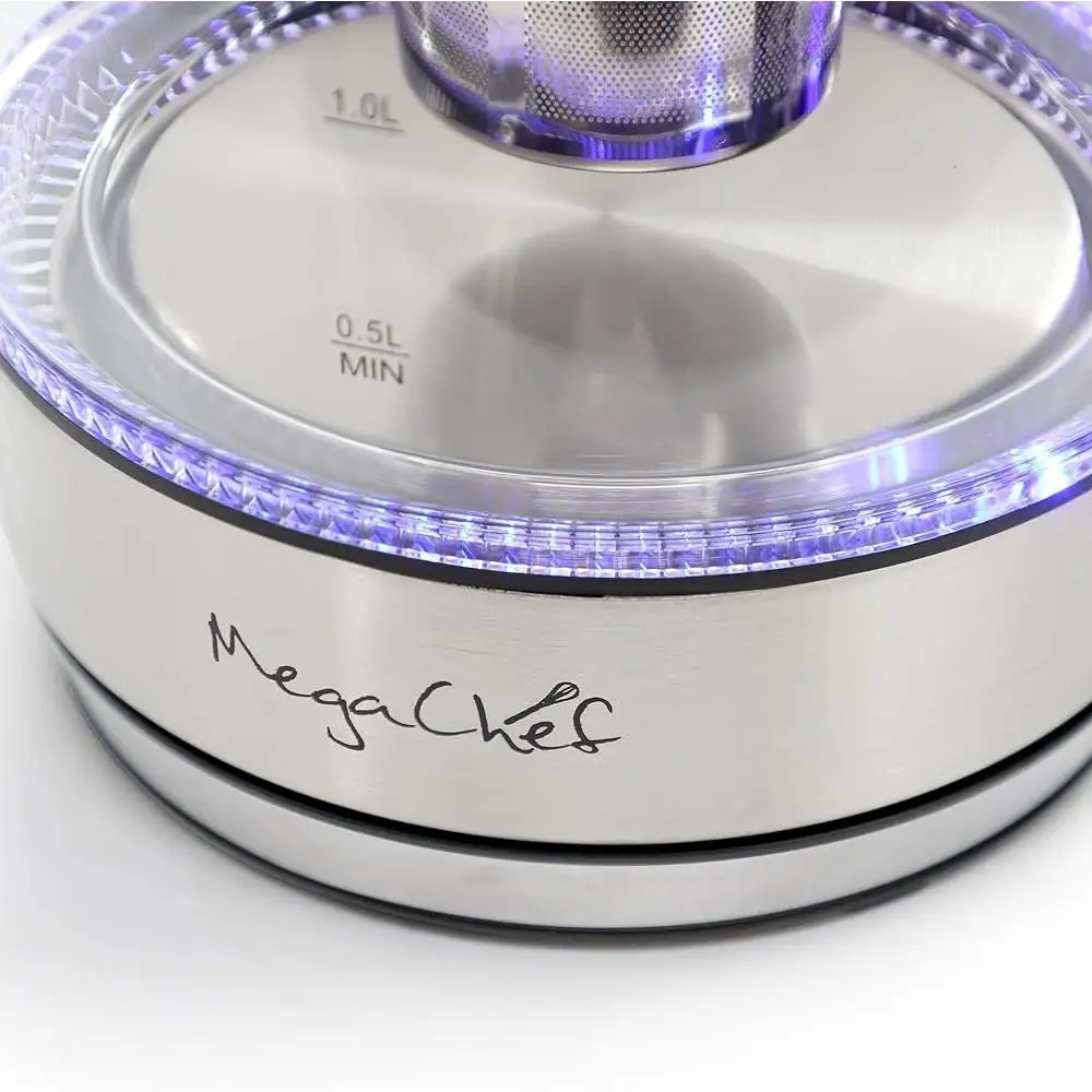 غلاية مياه كهربائية غلاية شاي زجاجية 1.8L لاسلكية أوتوماتيكية إيقاف الغليان حماية جافة مقبض لمس رائع صنبور أقل بالتنقيط