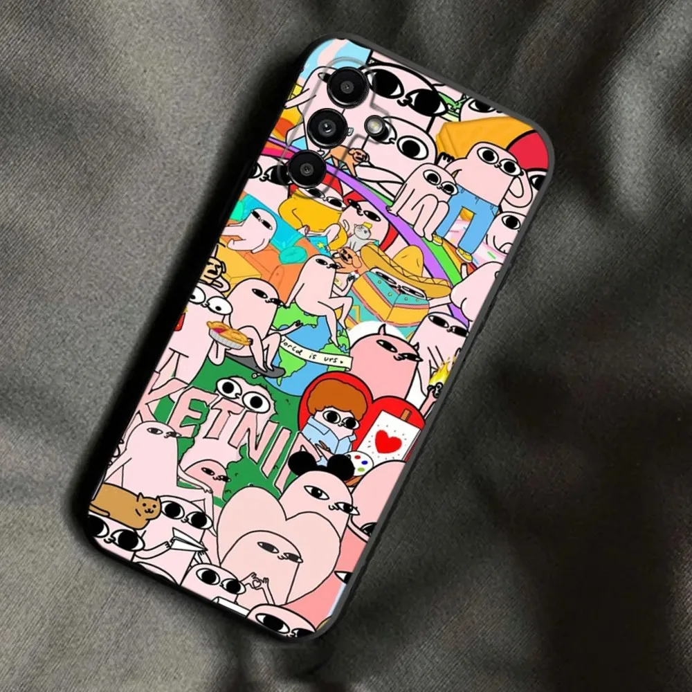 Funny K-Ketnipz Phone Case For Samsung Galaxy A13,A21s,A22,A31,A32,A52,A53,A71,A80,A91 Soft Black Phone Cover