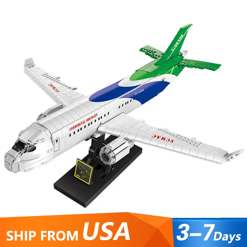 

Creative Expert MOC FC6008 Chinese Transport Airplane Airplane Plane Model 1601PCS Building Blocks Brick Puzzle Toys for Gift