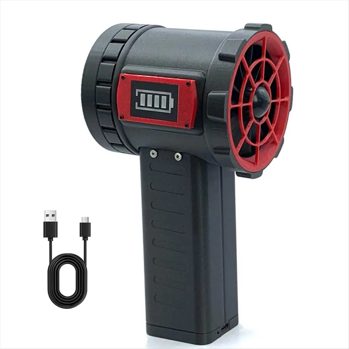 DTC5 650W Powerful Fan 240km/H Brushless Motor Air Blower Battery Level Indicator Snow Removal Outdoor Blower Red