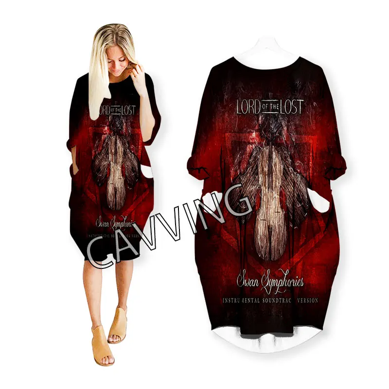 Women's LORD OF THE LOST Rock 3D Print Streetwear, Vestido de Moda Feminina, Harajuku Manga Curta Roupas, Roupas Femininas, Tamanho EUA