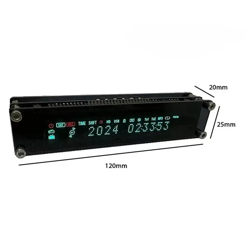 A95I-2X New VFD Clock Vacuum Fluorescent Display WIFI Timing Automatic Calibration Gaming Atmosphere Desktop Decoration