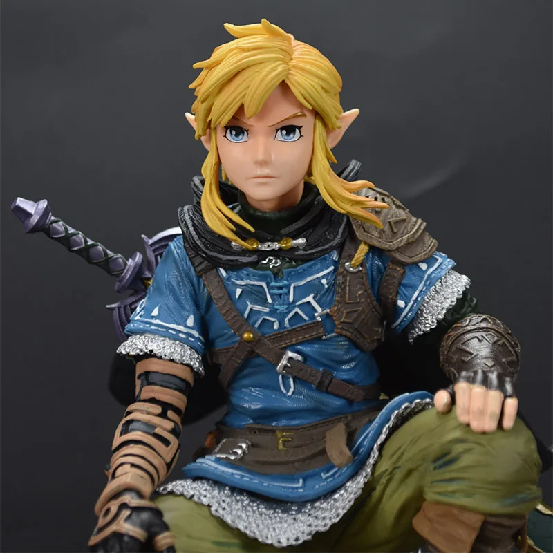 38cm Game Dolls The Legend of Zelda Figurine GK Master Sword Link Action Figures Model PVC Collection Peripherals Statue Toys