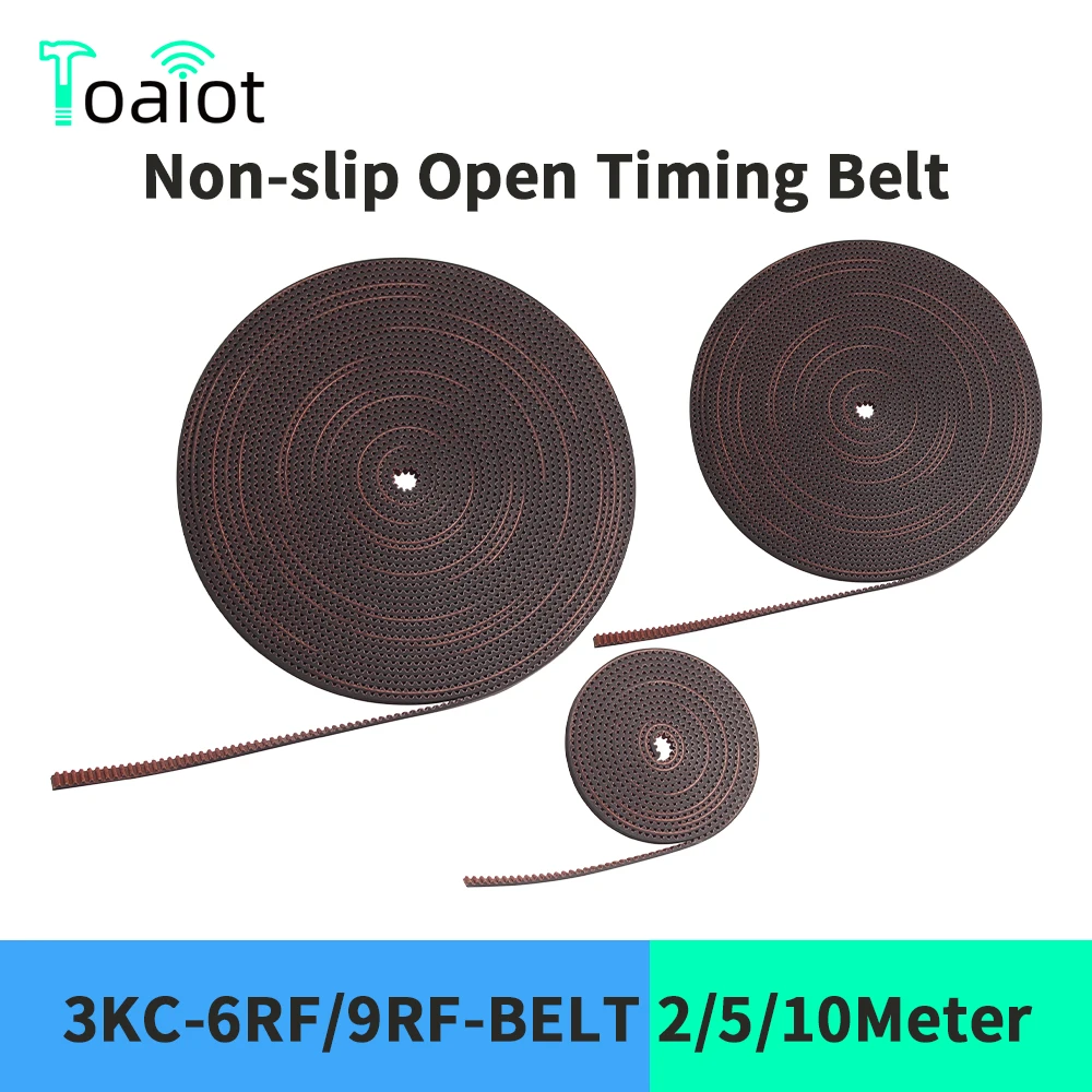 Open Timing Belt 3KC 6RF/9RF Width 6/9mm Length 2/5/10Meter Synchronous Belt Rubber Pulley Non-slip Belt 3D Printer Accessories