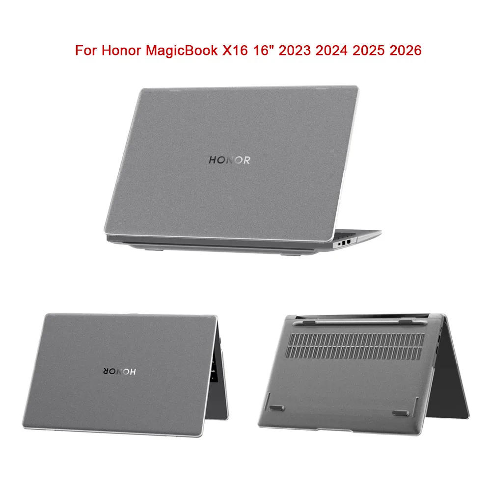 Crystal Sand Case for Honor MagicBook X16 16inch 2023 2024 2025 2026 Shockproof Hard PC Cover Anti-Scratch Laptop Shell