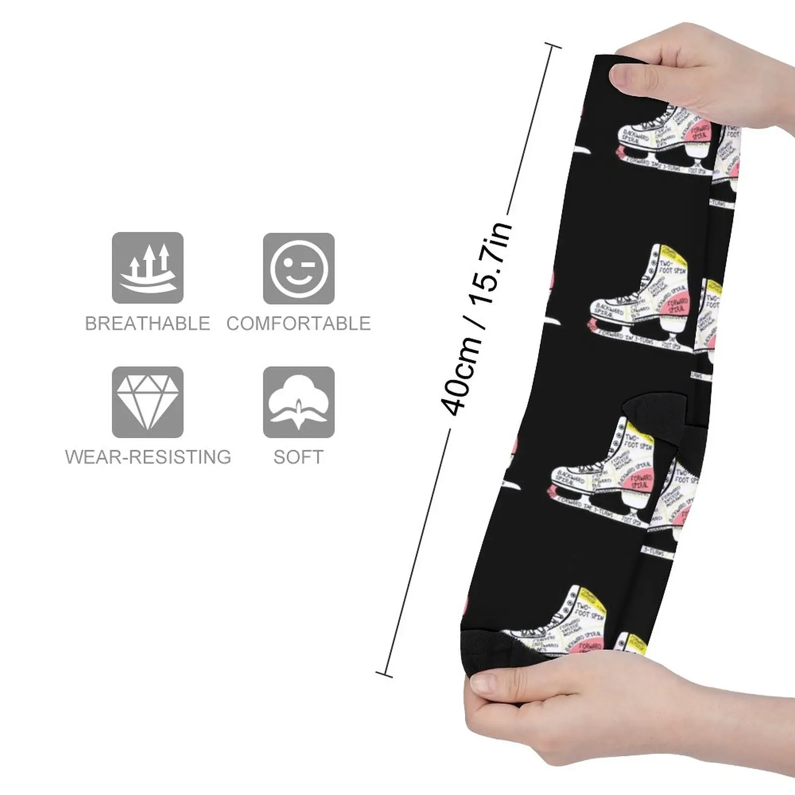 Figure Ice Skating Shoes awesome unique gift for ice skating athlete lovers ice skate skaters lover kids women teens boys  Socks