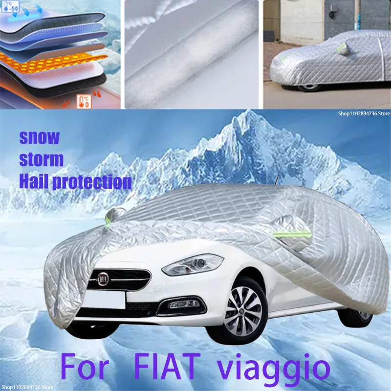 

For FIAT viaggio Outdoor Cotton Thickened Awning For Car Anti Hail Protection Snow Covers Sunshade Waterproof Dustproof