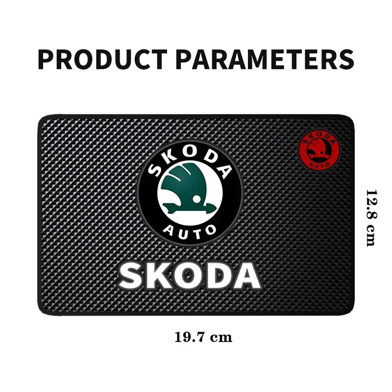 Car Non-Slip Mat Interior Dashboard Phone Silicone Anti-Slip Pad For Skoda Octavia Superb Kodiaq Karoq Scala Rapid car stuff view 2