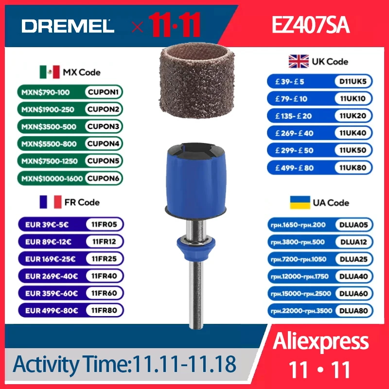 Dremel Ez407sa ez Bateria Lixa Banda e Mandril 5x Mais Rápido com Dremel 2-polegada Correia Abrasiva para Lixamento Plano e Borda Lixamento